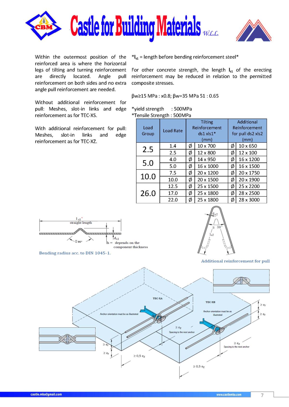 precast liftting accessorss – MBA Castle